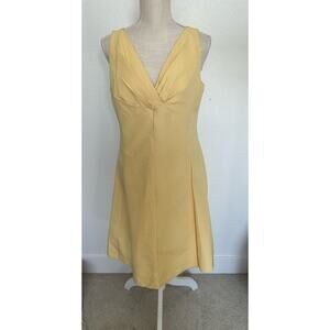 Talbots Butter Yellow Silk Blend Dress - 10P
